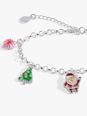 NEW! Alex and Ani Christmas Charm Bracelet Santa Gingerbread Reindeer Tree Candy